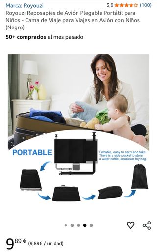 Reposapiés/hamaca avión para niños