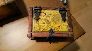 Caja decorativa mapa antiguo