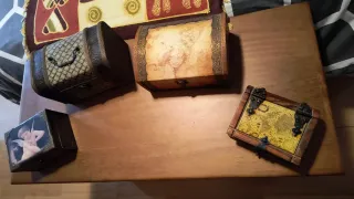 Caja decorativa mapa antiguo