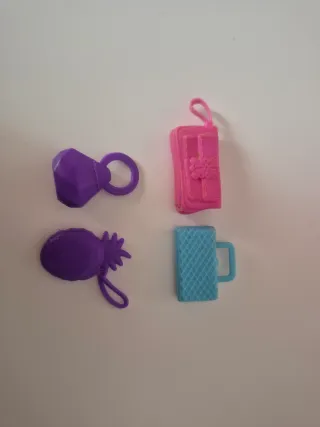 Suporte Rosa Barbie com Acessórios