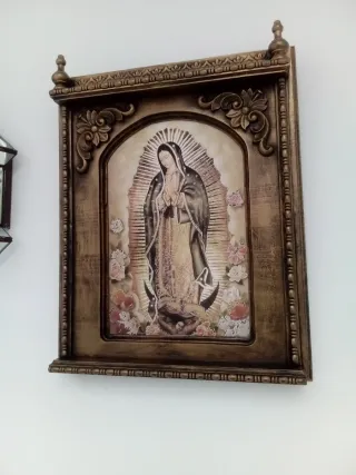 Retablo Virgen María madera