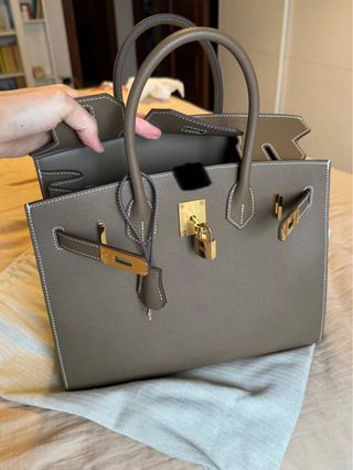 Borsa in Pelle Grigia