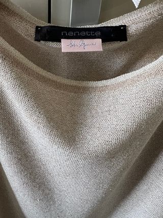 Maglia donna beige/oro