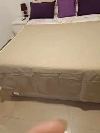 Cortina Ikea Tela y Polipiel Marrón