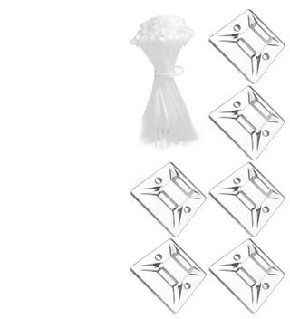 100 Basi Adesive 3M + 100 Fascette