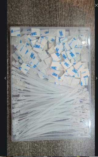 100 Basi Adesive 3M + 100 Fascette