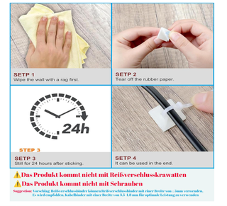 100 Basi Adesive 3M + 100 Fascette