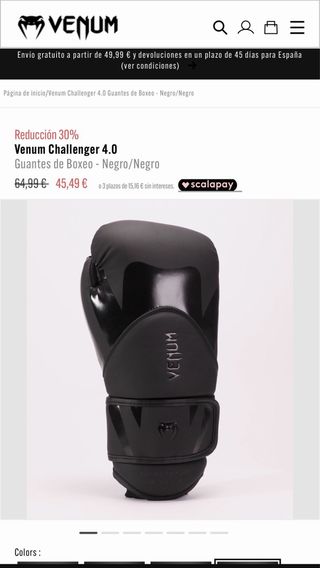 Casco y Guantes Venum Boxeo SIN USO !