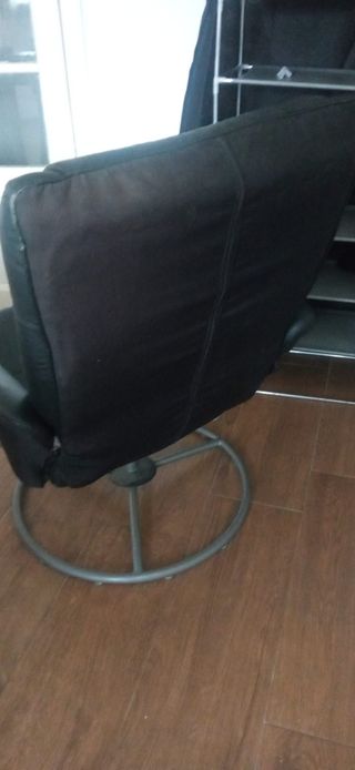 Sillón Relax IKEA KARLSTAD Piel Negra