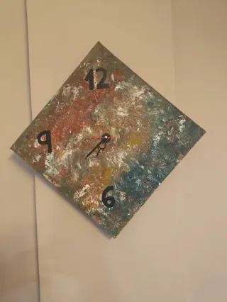 Cuadro/Reloj Pintado a Mano