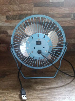 Ventilador USB azul portátil