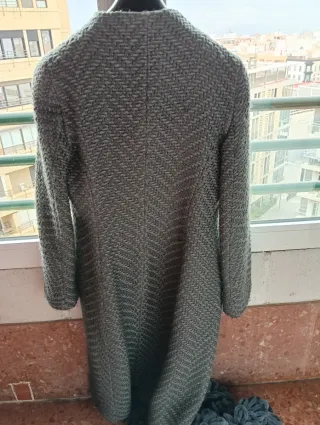 Abrigo Adolfo Dominguez Lana T40 Gris Elegante