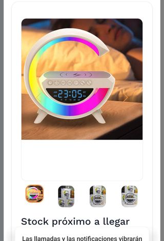 Altavoz Bluetooth G con Cargador Inalámbrico y Lám