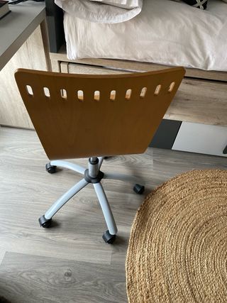 Silla de escritorio madera y metal