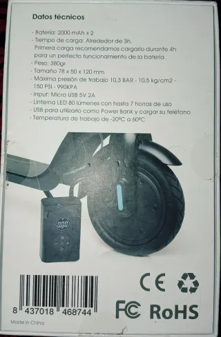 Inflador Beetle Air Pump Portátil