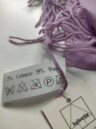 Pañuelo lana Helvetia violeta 180x86