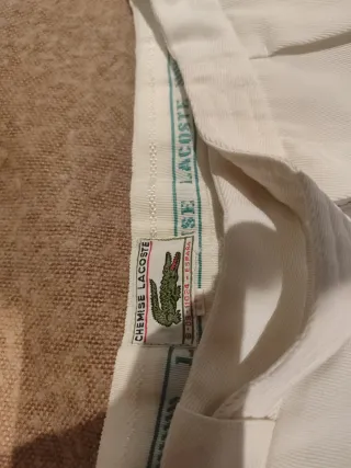 Pantalón Tenis Lacoste Blanco T40