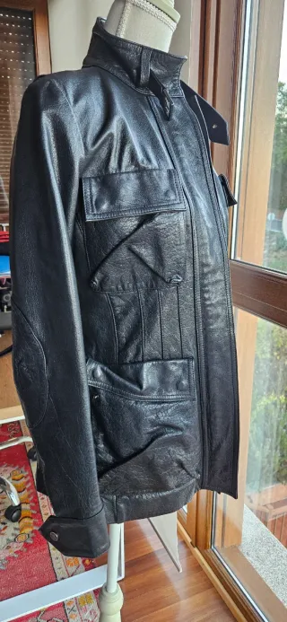 Chaqueta Piel Mujer Purificación García Negra