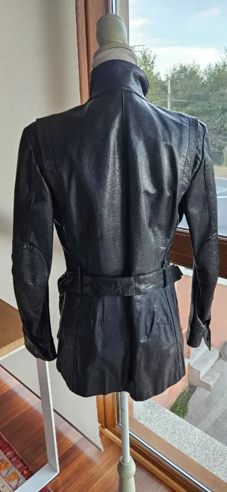 Chaqueta Piel Mujer Purificación García Negra