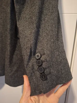 Blazer americana Zara Gris Pata de Gallo