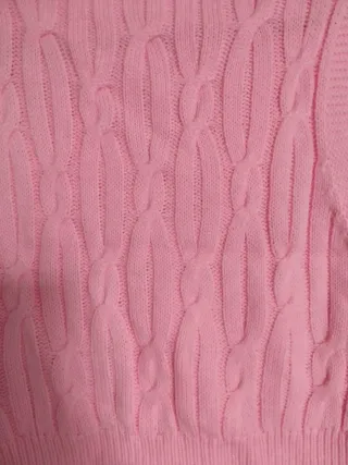 Chaleco de punto rosa