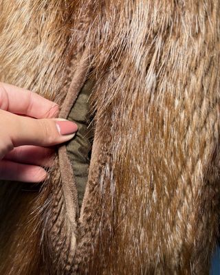 Pelliccia Vintage Marrone Multicolor