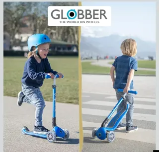 Patinete Globber 3 ruedas luces LED color azul