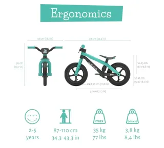 Bicicleta de equilibrio infantil azul