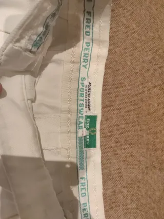 Pantalón Tenis Fred Perry Blanco T40