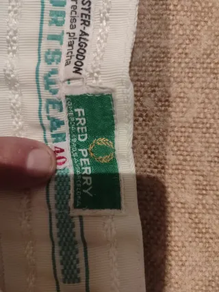 Pantalón Tenis Fred Perry Blanco T40