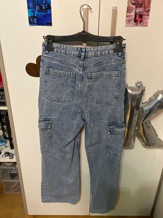 Pantaloni cargo jeans con tasconi di terranova