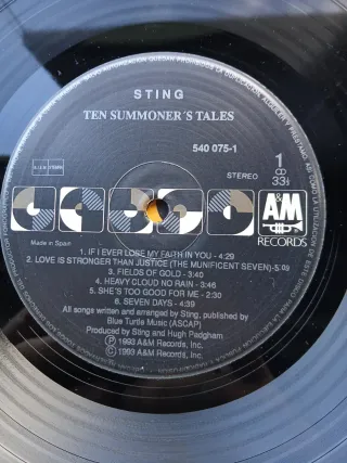 Vinilo LP Sting Ten Summoner's Tales