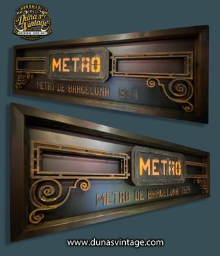 CARTEL MODERNISTA METRO URQUINAONA 1924 BARCELONA