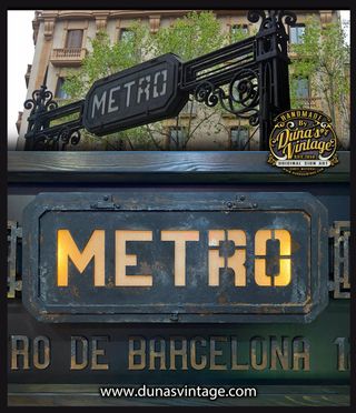 CARTEL MODERNISTA METRO URQUINAONA 1924 BARCELONA