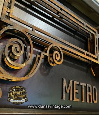 CARTEL MODERNISTA METRO URQUINAONA 1924 BARCELONA