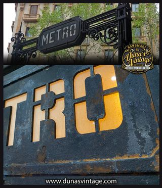 CARTEL MODERNISTA METRO URQUINAONA 1924 BARCELONA