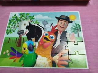 Juego educativo de La Granja de Zenón con puzzles