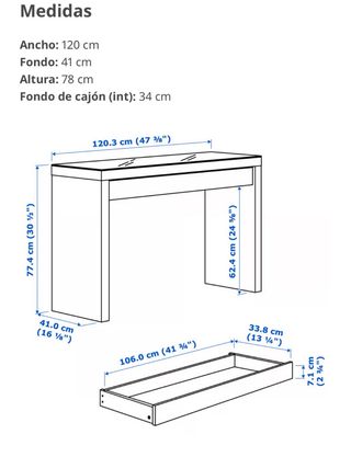 Tocador blanco con espejo y luces