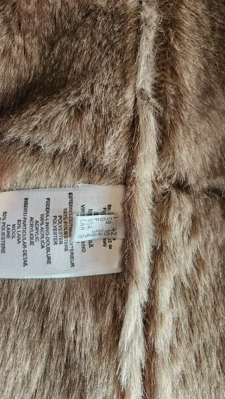 Montone con pelliccia beige/marrone