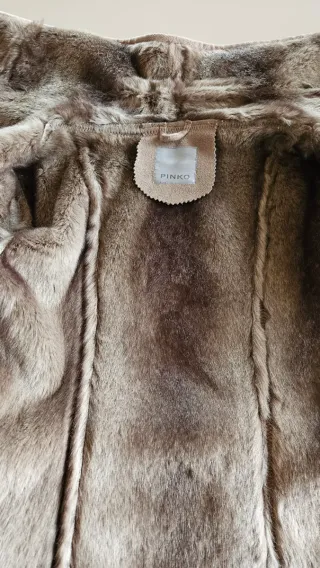 Montone con pelliccia beige/marrone