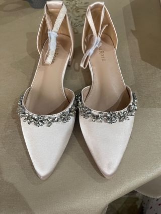 Zapatos de fiesta color champagne talla 39