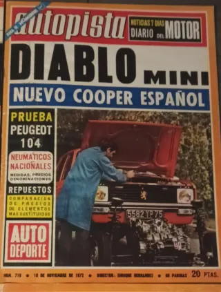 Revistas Autopista Años 70 Mini Cooper