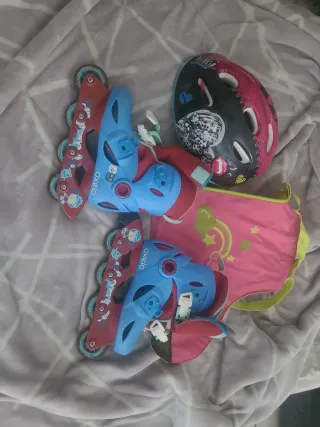 Patines en línea Oxelo y casco + bolsa