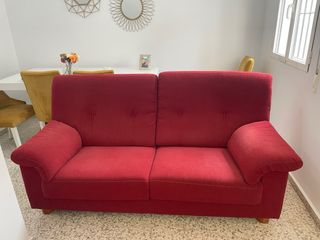 Sofá 3 plazas burdeos