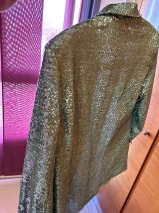 Blazer Lola Casademunt lentejuelas verde Talla S/M