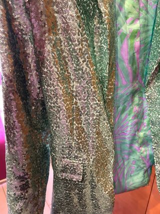 Blazer Lola Casademunt lentejuelas verde Talla S/M