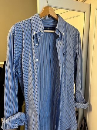 Camisa Ralph Lauren Rayas Azul Talla M-L