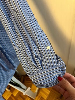 Camisa Ralph Lauren Rayas Azul Talla M-L