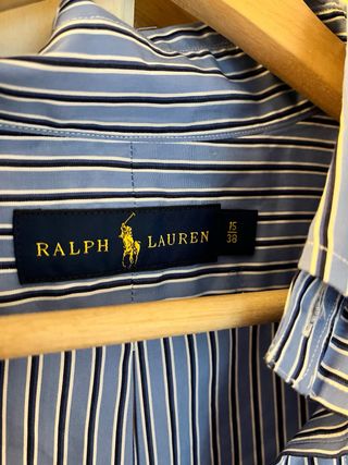 Camisa Ralph Lauren Rayas Azul Talla M-L