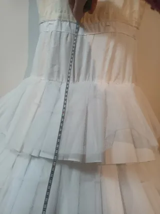 Can-can Fallera Niña Blanco